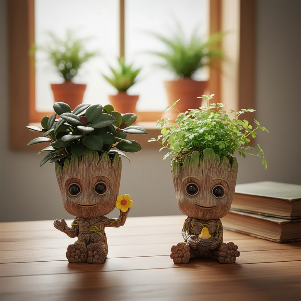 Home Decoration Crafts Miniature Model Office Desktop Display Cartoon Groot Figurines Handicrafts Decor Tree Man Ornament 5CM