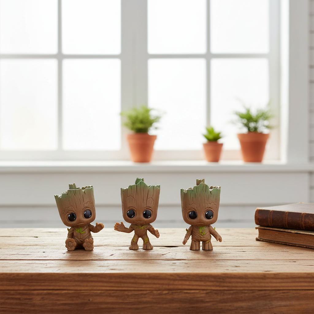 Home Decoration Crafts Miniature Model Office Desktop Display Cartoon Groot Figurines Handicrafts Decor Tree Man Ornament 5CM