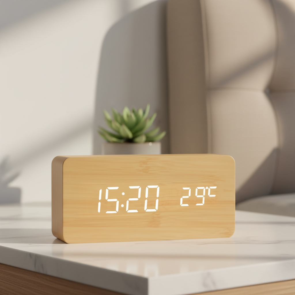 Smart Wooden Digital Clock