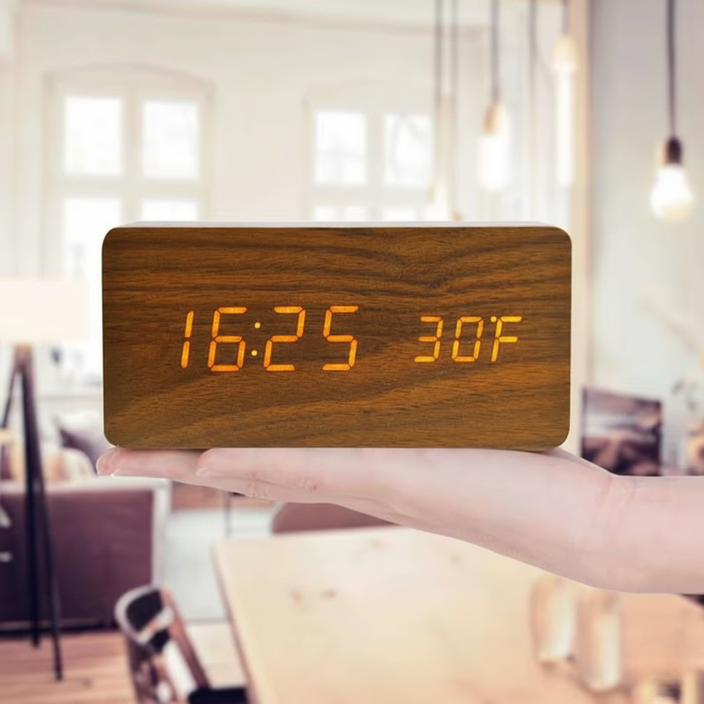 Smart Wooden Digital Clock