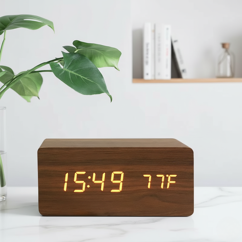Smart Wooden Digital Clock