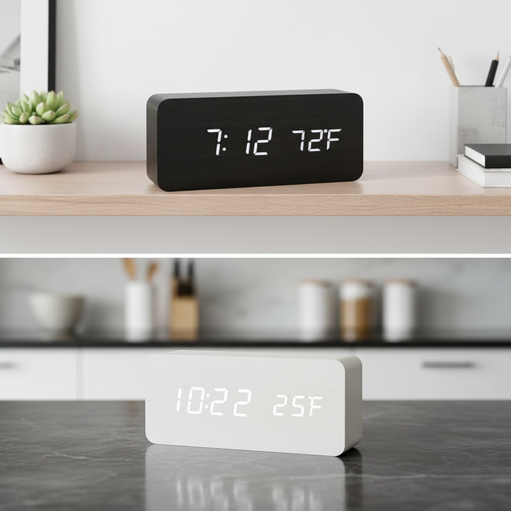 Smart Wooden Digital Clock