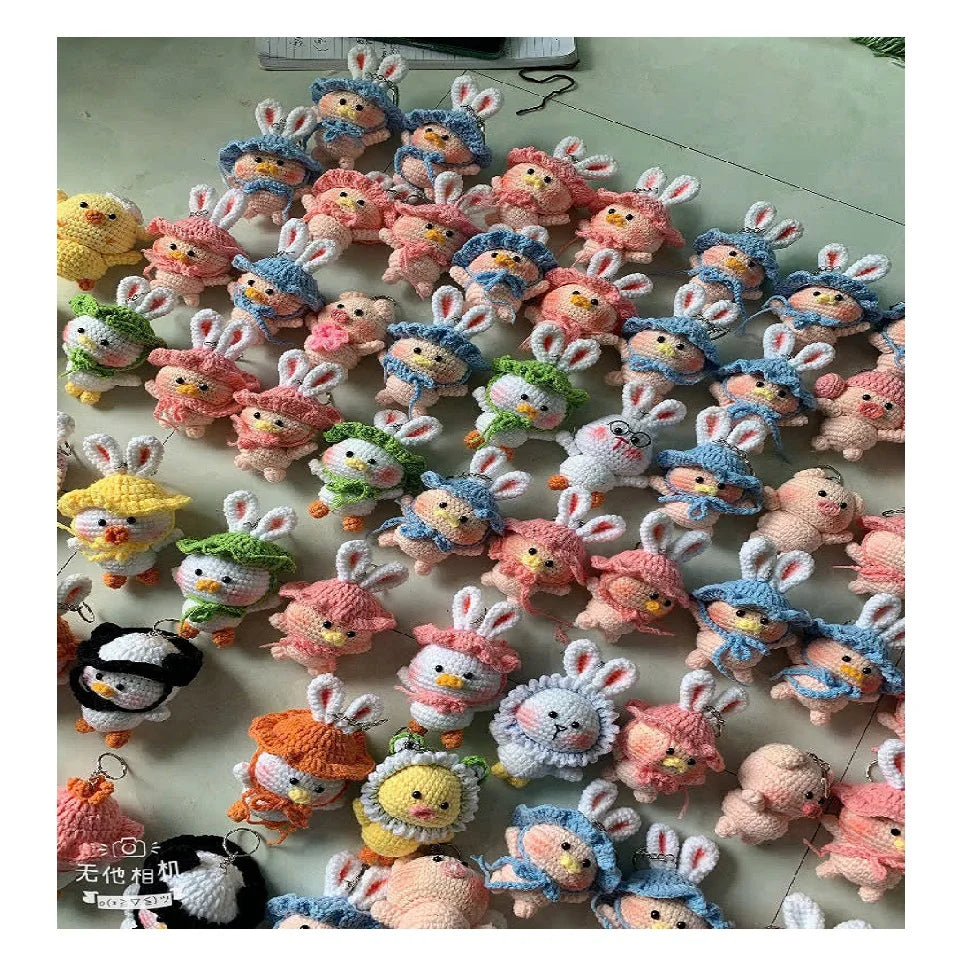 Vietnam Hand-Knitted Woolen Baby Toys Crochet Amigurumi Animal Dolls with Stuffed Flowers Unique Customizable Design