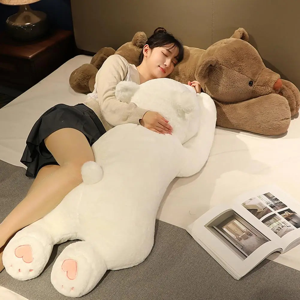 60cm 80cm 100cm  Cute Kawaii Giant Weighted Stuffed Animals Bear Hugging Toys Plush Throw Pillow for Boys Girls Adults