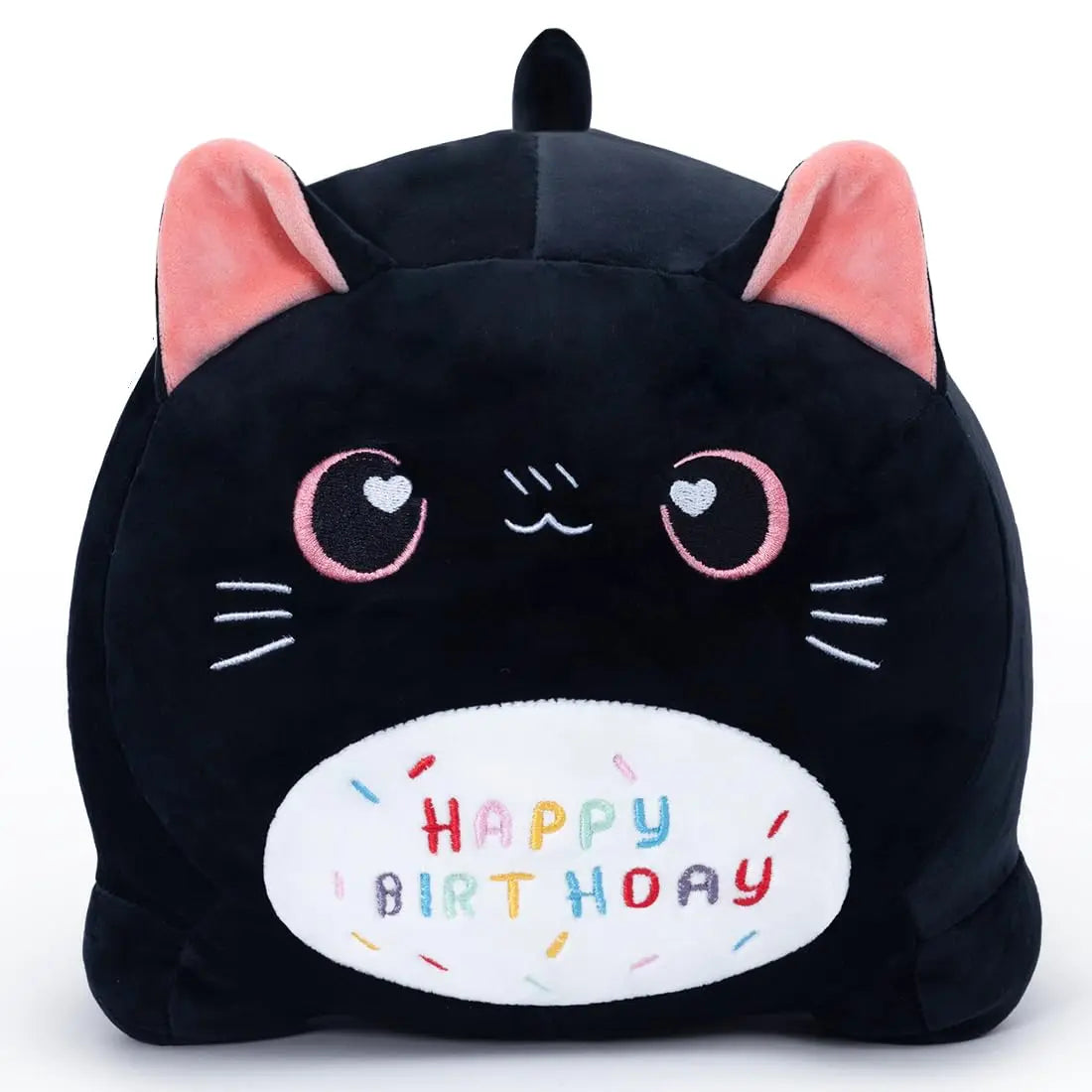 Personalized Pet Squishy Birthday Cat Black Stuffed Animal Soft Plush Toy Pillow for Children