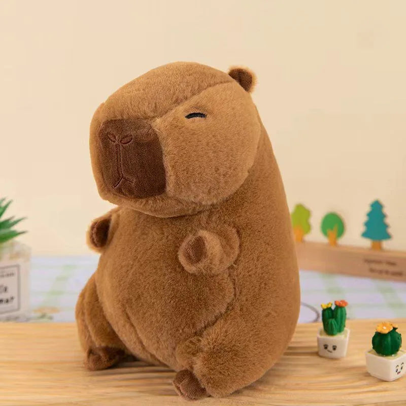 8Inch Cartoon Animal Capybara Stuffed Plush Toys PP Cotton Comforter Factory Wholesale Claw Machine Stall Display