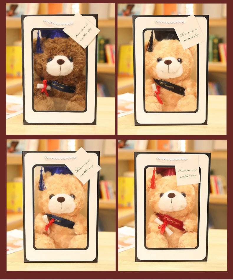 Hot New Embroidered Super Soft Plush Teddy Bear Animal Toy with PP Cotton Filling 23-28cm Party Gift for Kids Stress Relief