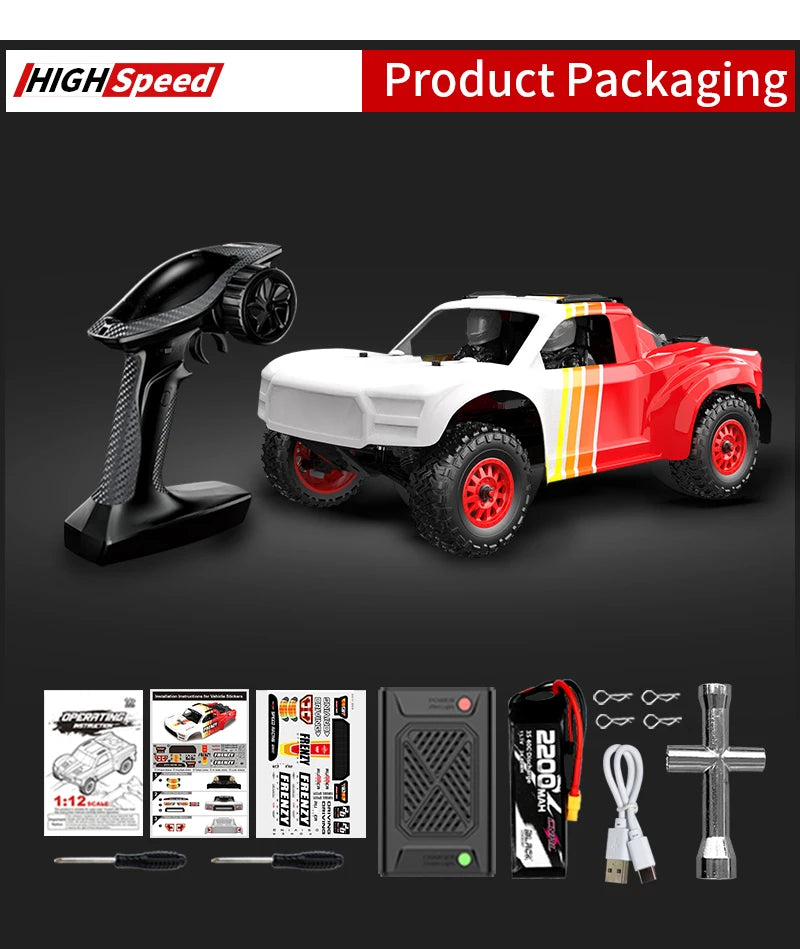 HOSHI N517B Frenzy 1/12 scale brushless full scale 4WD 70KM/H rc car 4x4 high speed off-road truck monster vehicle RTR DIY model