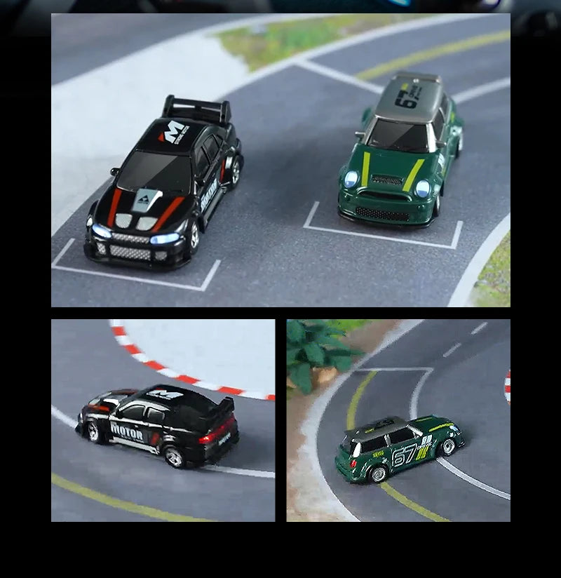 KF33 RC Drift Car 1/64 RC Racing Car Remote Control Vehicles 2.4G High Speed RC Cars Christmas Toys Gifts for Kids Adults
