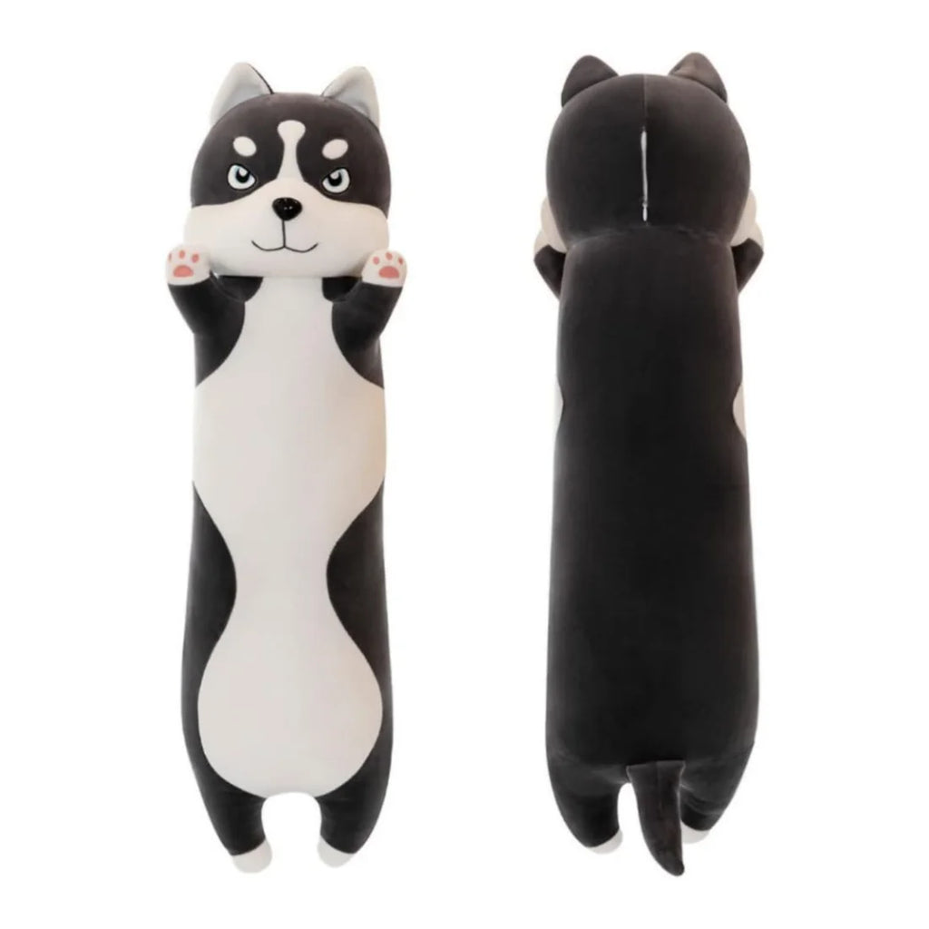 Free Shipping Factory Price Cute Long Husky Plush Throw Pillow Soft Husky Stuffed Animal Pillow for Kids Girls Girlfriend