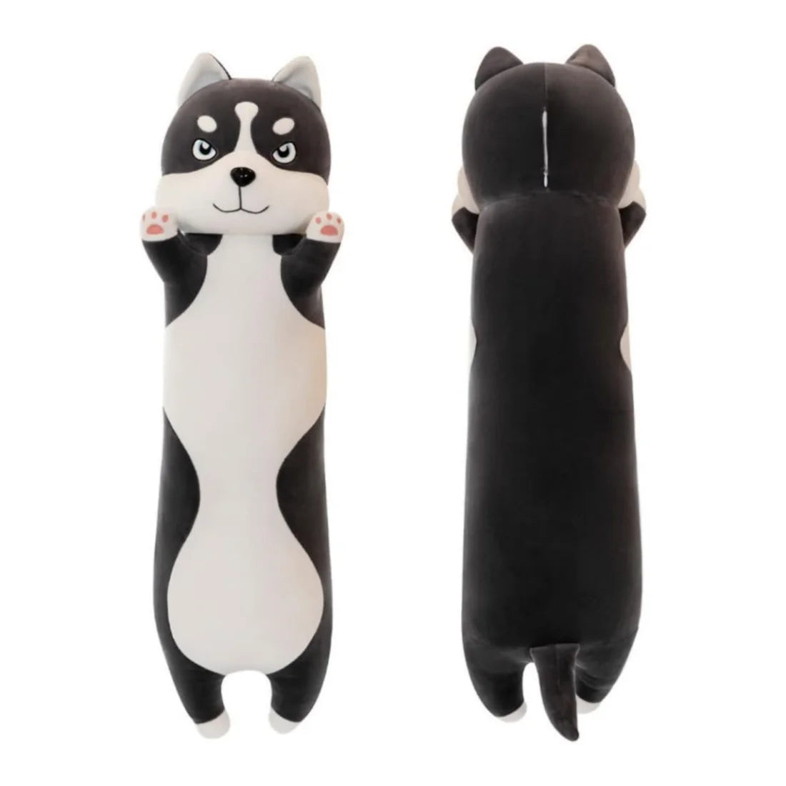 Free Shipping Factory Price Cute Long Husky Plush Throw Pillow Soft Husky Stuffed Animal Pillow for Kids Girls Girlfriend