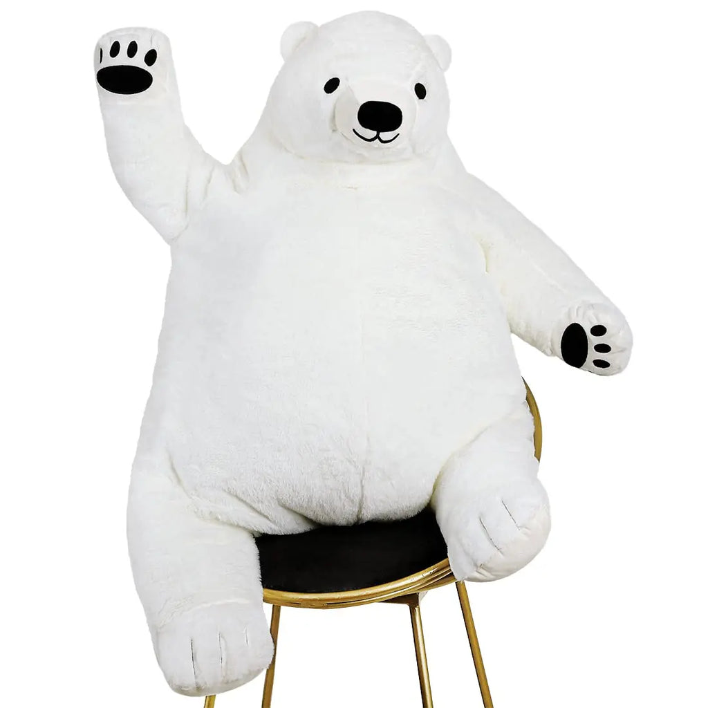 Huge Black White Brown Bear Soft Giant Stuffed Bear Toy Polyester with PP Cotton Filling Plush Gifts for Parties