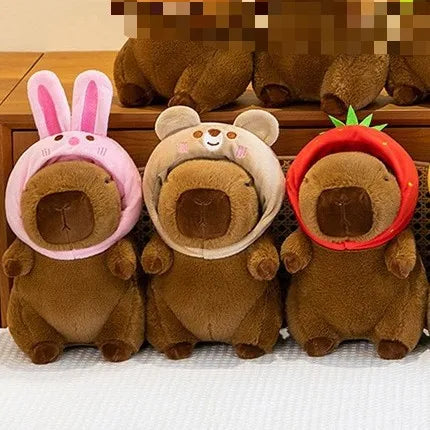 8Inch Cartoon Animal Capybara Stuffed Plush Toys PP Cotton Comforter Factory Wholesale Claw Machine Stall Display