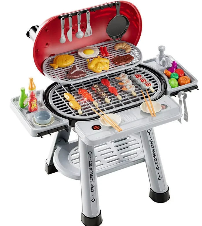 Spray Barbecue Grill Pretend Play Toy, Pressurized Water Simulation Cooking Kitchen Outdoor and Indoor Interactive Toy
