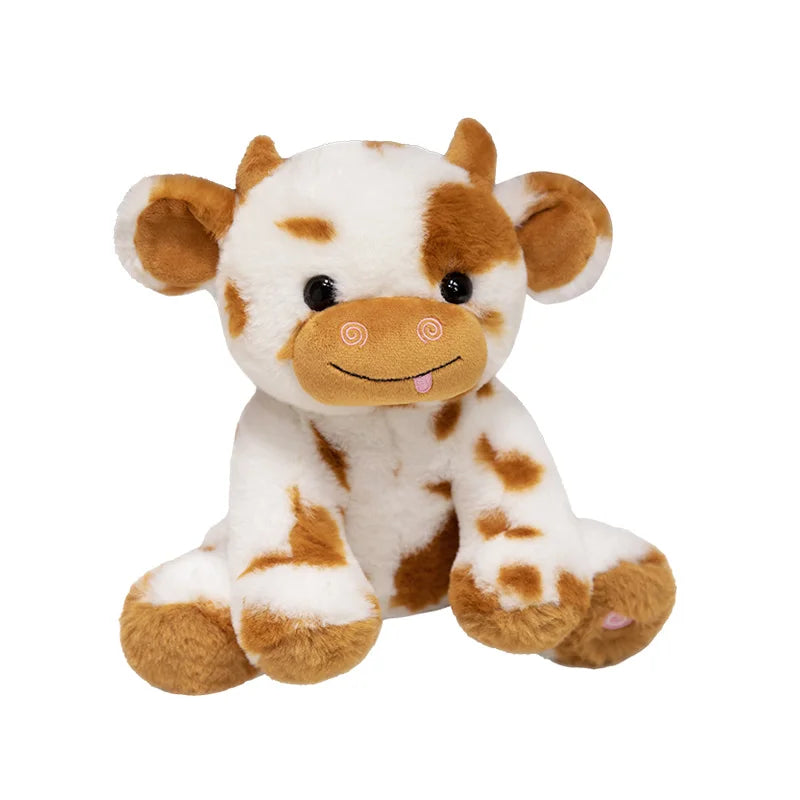 Custom Kawaii LED Stuffed Cow Toy Unisex Cute Small Keychain Perfect Birthday Valentine's Day Gift Made Plush Cotton PP Filling