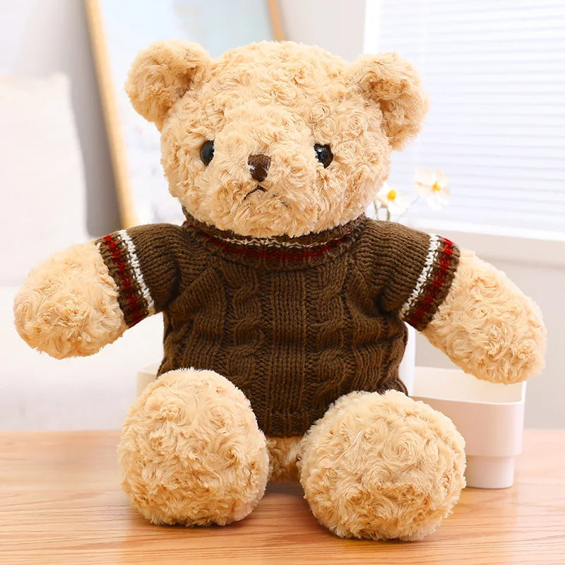 Unisex Custom Made Teddy Bear Hoodie Soft Stuffed Animals with PP Filling Plush Cotton Material Washed Teddy Bear Gift for Party