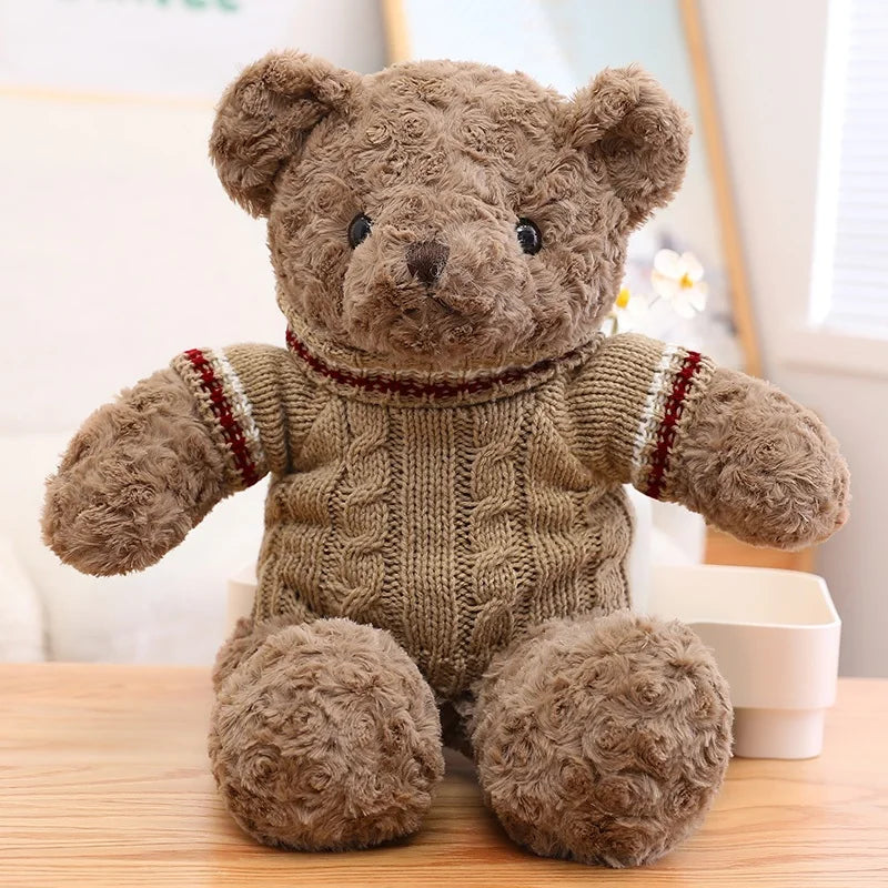 Unisex Custom Made Teddy Bear Hoodie Soft Stuffed Animals with PP Filling Plush Cotton Material Washed Teddy Bear Gift for Party