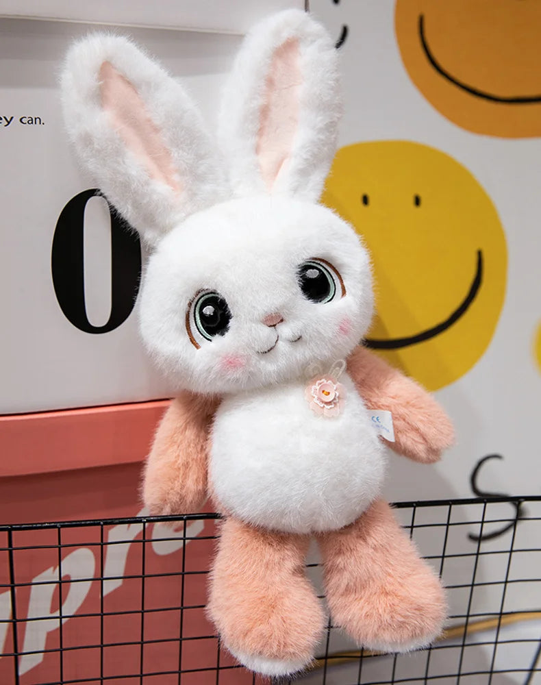 Hot Sale Unisex Rabbit Plush Toy Orange 40-70cm PP Cotton Filled Embroidered Brooches Long Doll for Parties Children's Gift