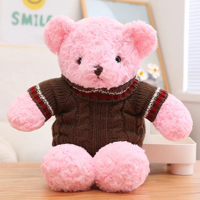 Unisex Custom Made Teddy Bear Hoodie Soft Stuffed Animals with PP Filling Plush Cotton Material Washed Teddy Bear Gift for Party