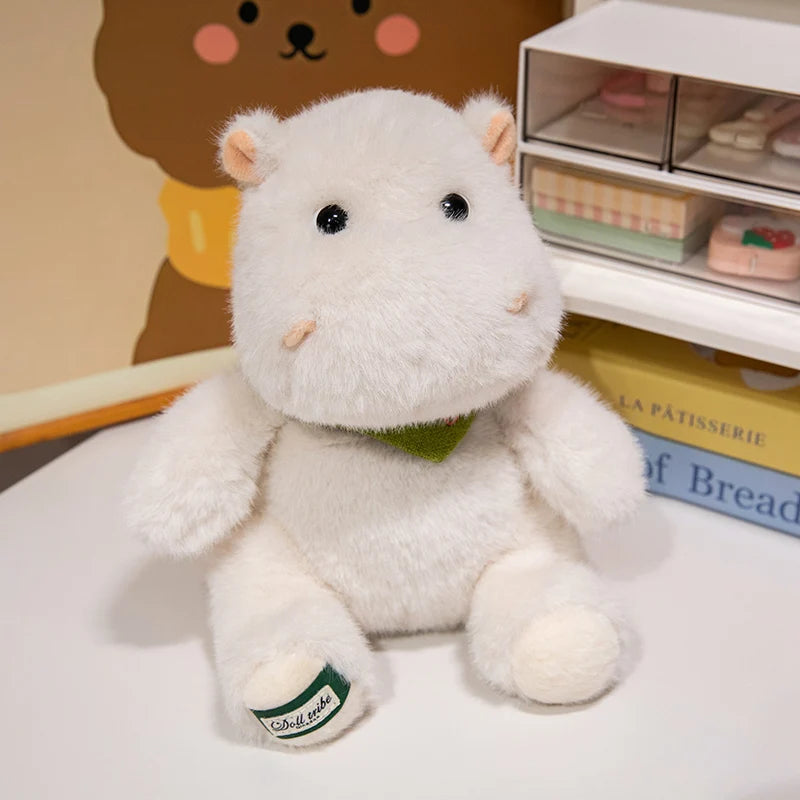 Cute Stuffed Animal Ride-On Toy New Style Hippos and Rhinos Soft Plush Dolls for Kids' Birthday Gift
