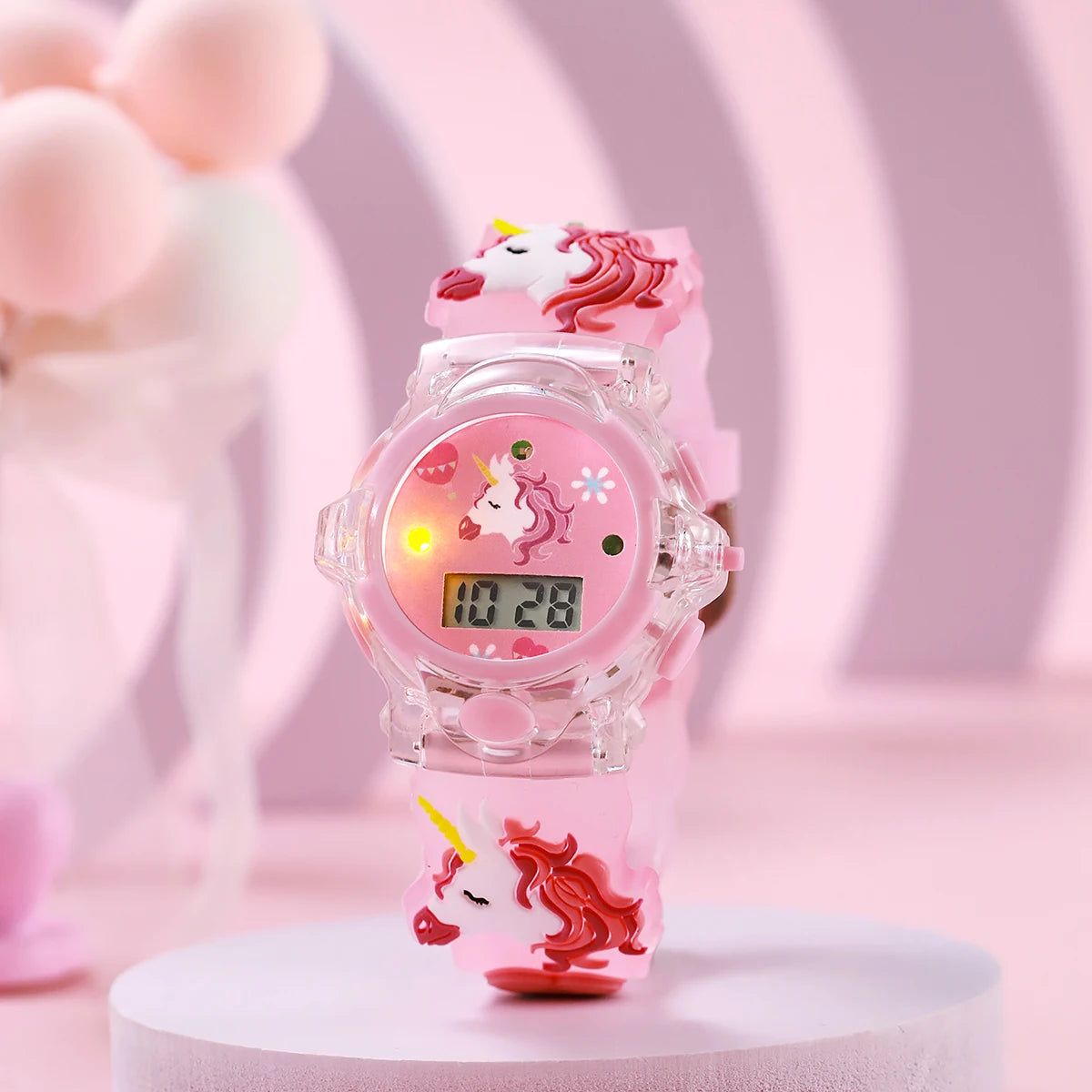 USA Stock Light Luminous Children Toy Watches 3D Unicorn Colorful for Boys Girls Clock Holiday Birthday Gift 7-9 Days Delivery