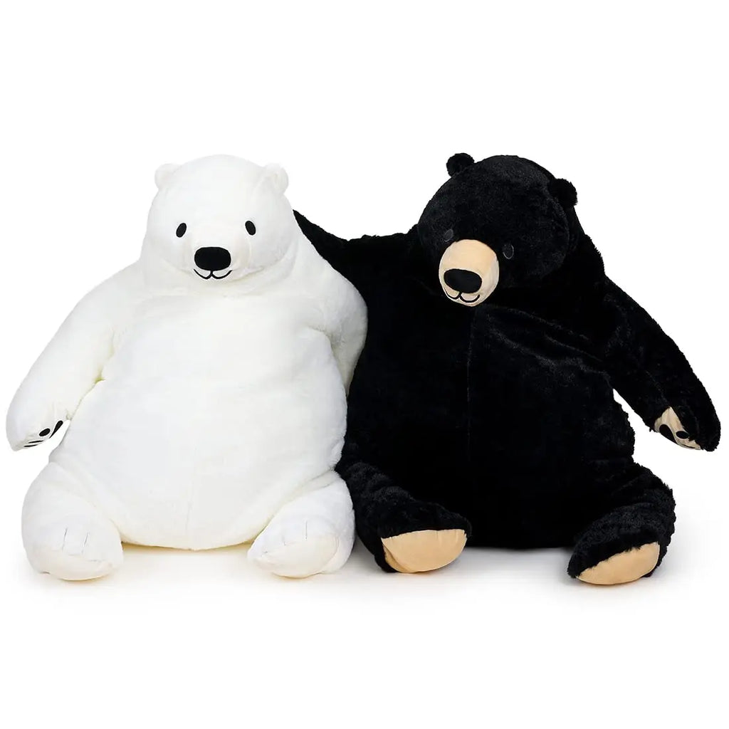 Huge Black White Brown Bear Soft Giant Stuffed Bear Toy Polyester with PP Cotton Filling Plush Gifts for Parties