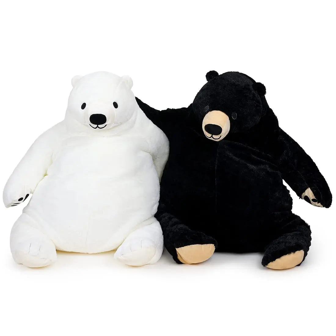Huge Black White Brown Bear Soft Giant Stuffed Bear Toy Polyester with PP Cotton Filling Plush Gifts for Parties