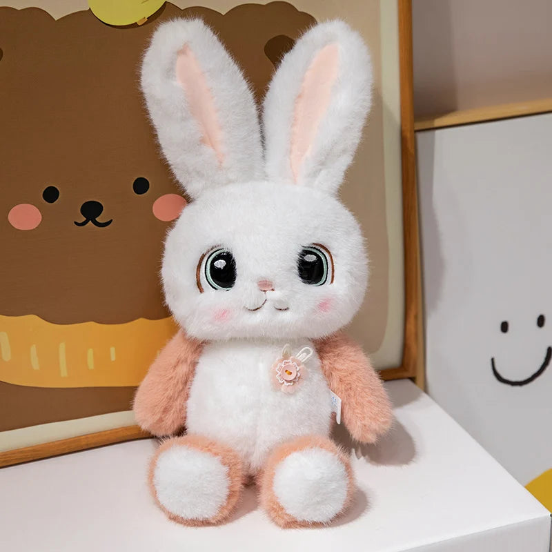 Hot Sale Unisex Rabbit Plush Toy Orange 40-70cm PP Cotton Filled Embroidered Brooches Long Doll for Parties Children's Gift