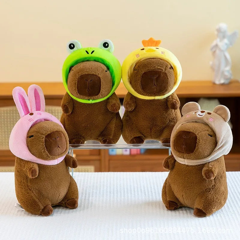 8Inch Cartoon Animal Capybara Stuffed Plush Toys PP Cotton Comforter Factory Wholesale Claw Machine Stall Display