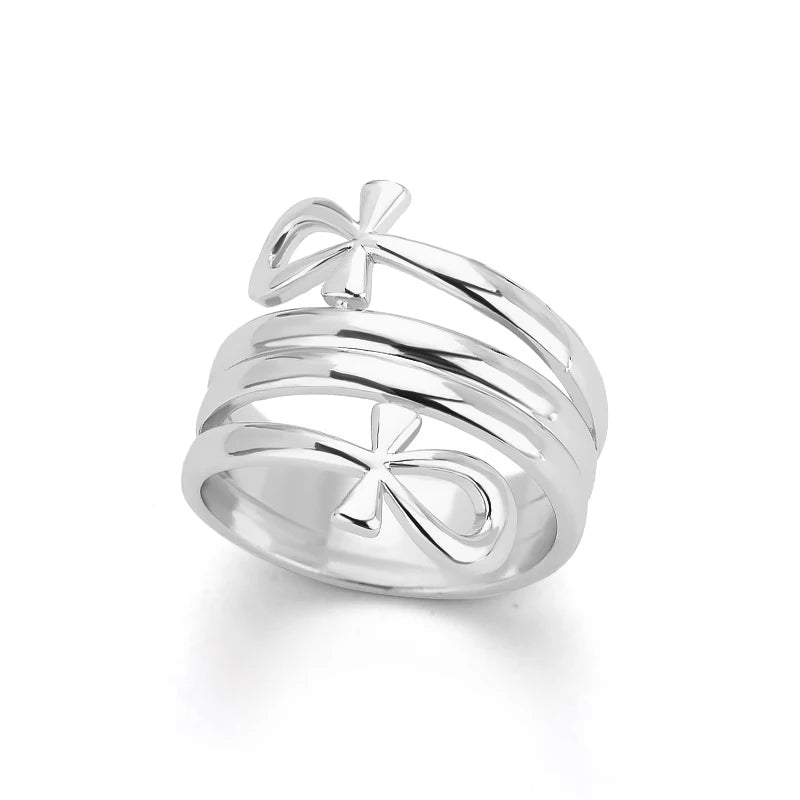 Cross Egyptian Ankh Life Symbol Ring For Women Men Stainless Steel Gold Color Animal Snake Couple Rings Finger Punk Goth Jewelry