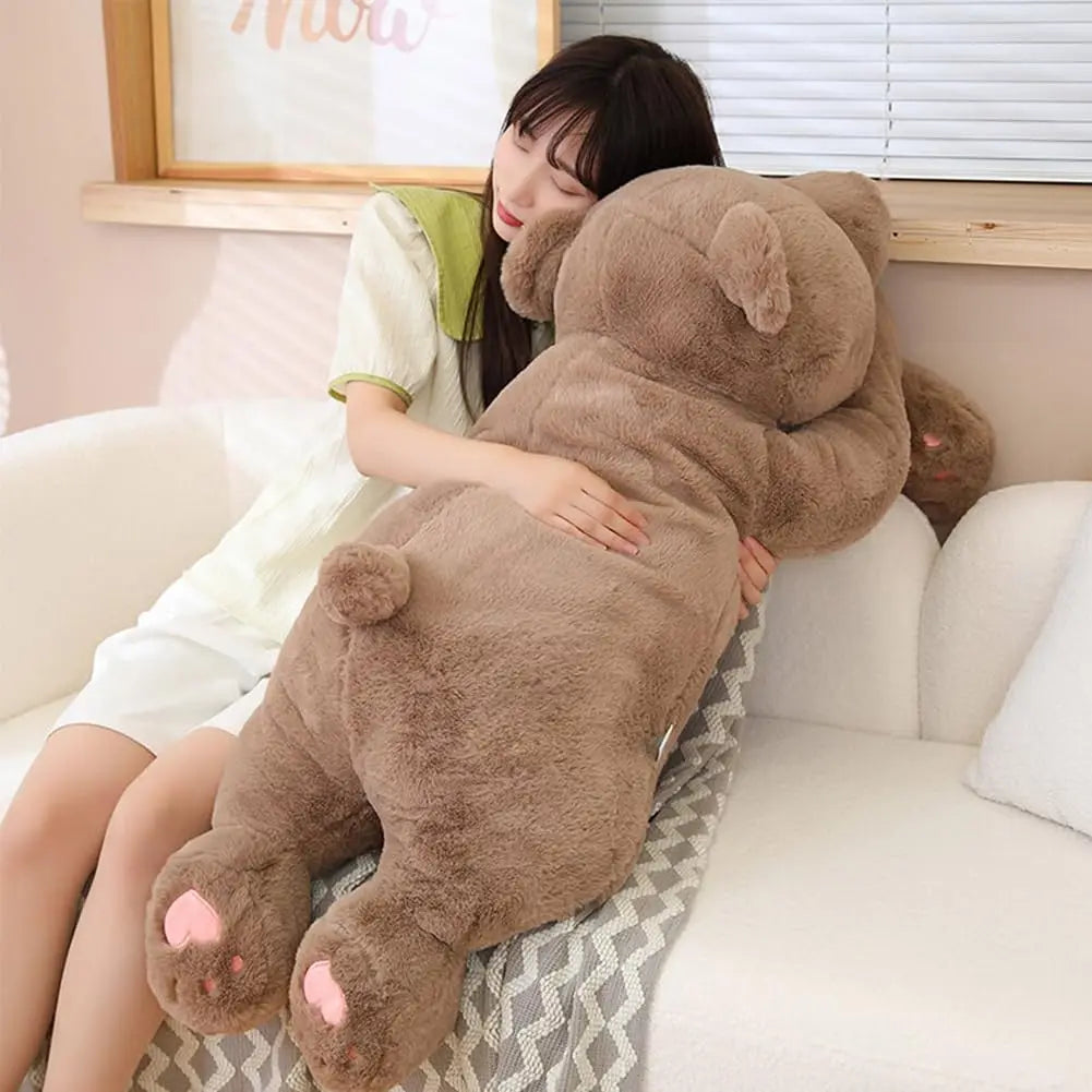 60cm 80cm 100cm  Cute Kawaii Giant Weighted Stuffed Animals Bear Hugging Toys Plush Throw Pillow for Boys Girls Adults