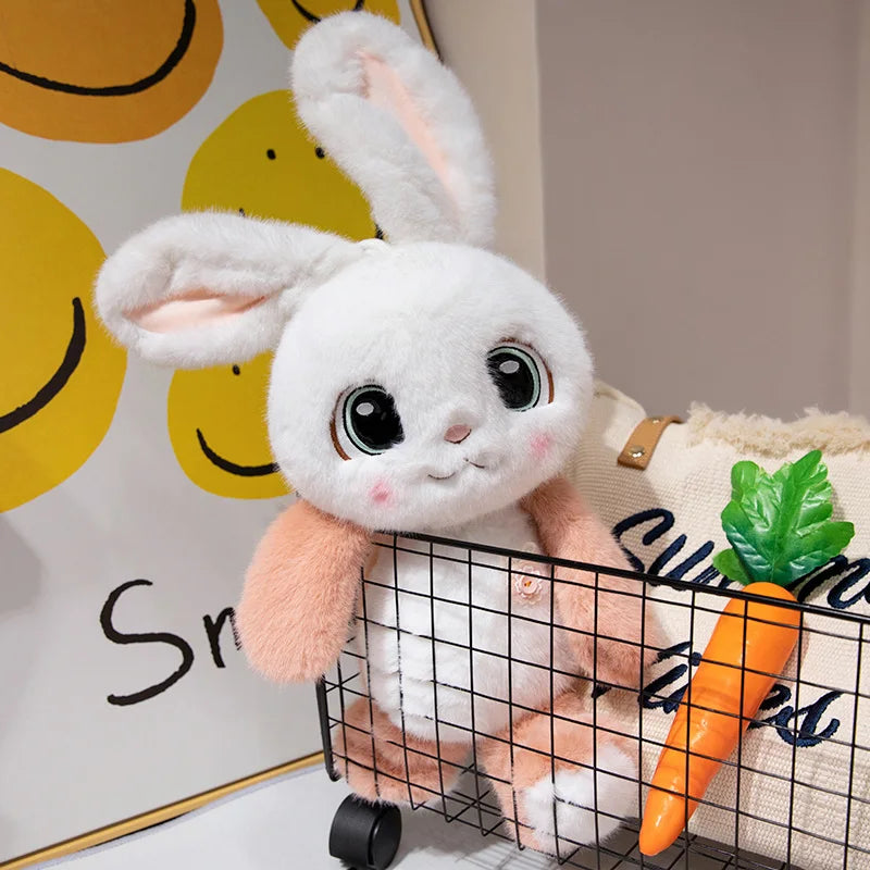 Hot Sale Unisex Rabbit Plush Toy Orange 40-70cm PP Cotton Filled Embroidered Brooches Long Doll for Parties Children's Gift