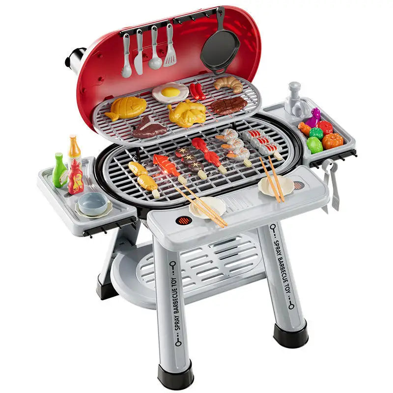 Spray Barbecue Grill Pretend Play Toy, Pressurized Water Simulation Cooking Kitchen Outdoor and Indoor Interactive Toy