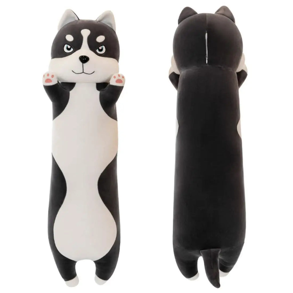 Free Shipping Factory Price Cute Long Husky Plush Throw Pillow Soft Husky Stuffed Animal Pillow for Kids Girls Girlfriend