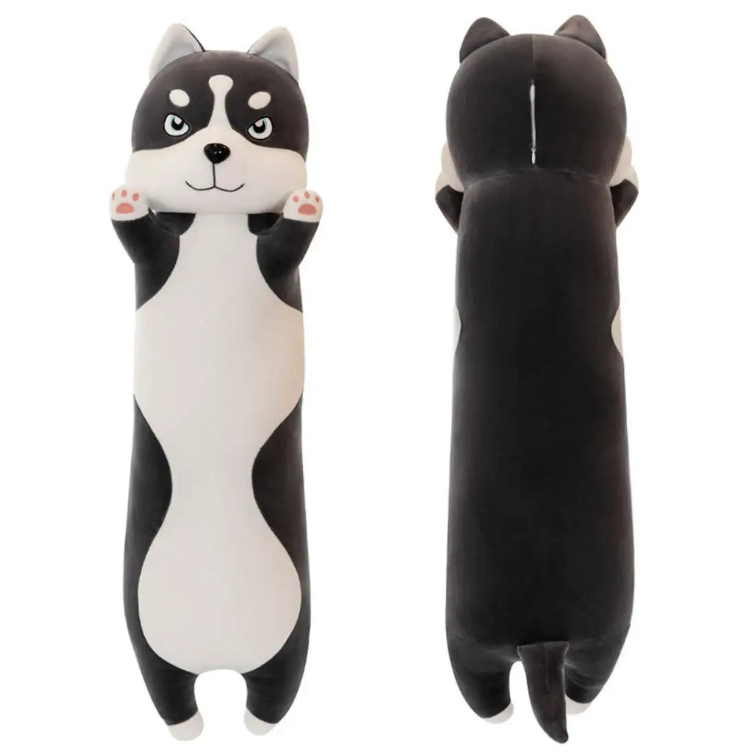 Free Shipping Factory Price Cute Long Husky Plush Throw Pillow Soft Husky Stuffed Animal Pillow for Kids Girls Girlfriend