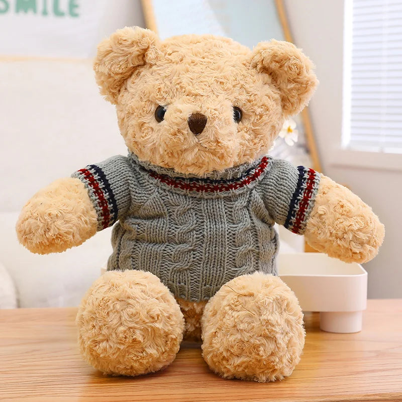 Unisex Custom Made Teddy Bear Hoodie Soft Stuffed Animals with PP Filling Plush Cotton Material Washed Teddy Bear Gift for Party