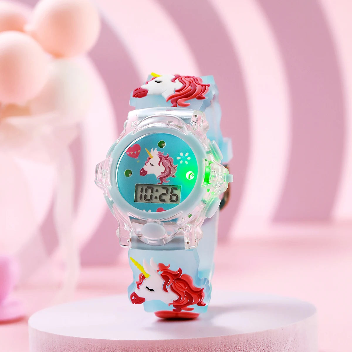 USA Stock Light Luminous Children Toy Watches 3D Unicorn Colorful for Boys Girls Clock Holiday Birthday Gift 7-9 Days Delivery