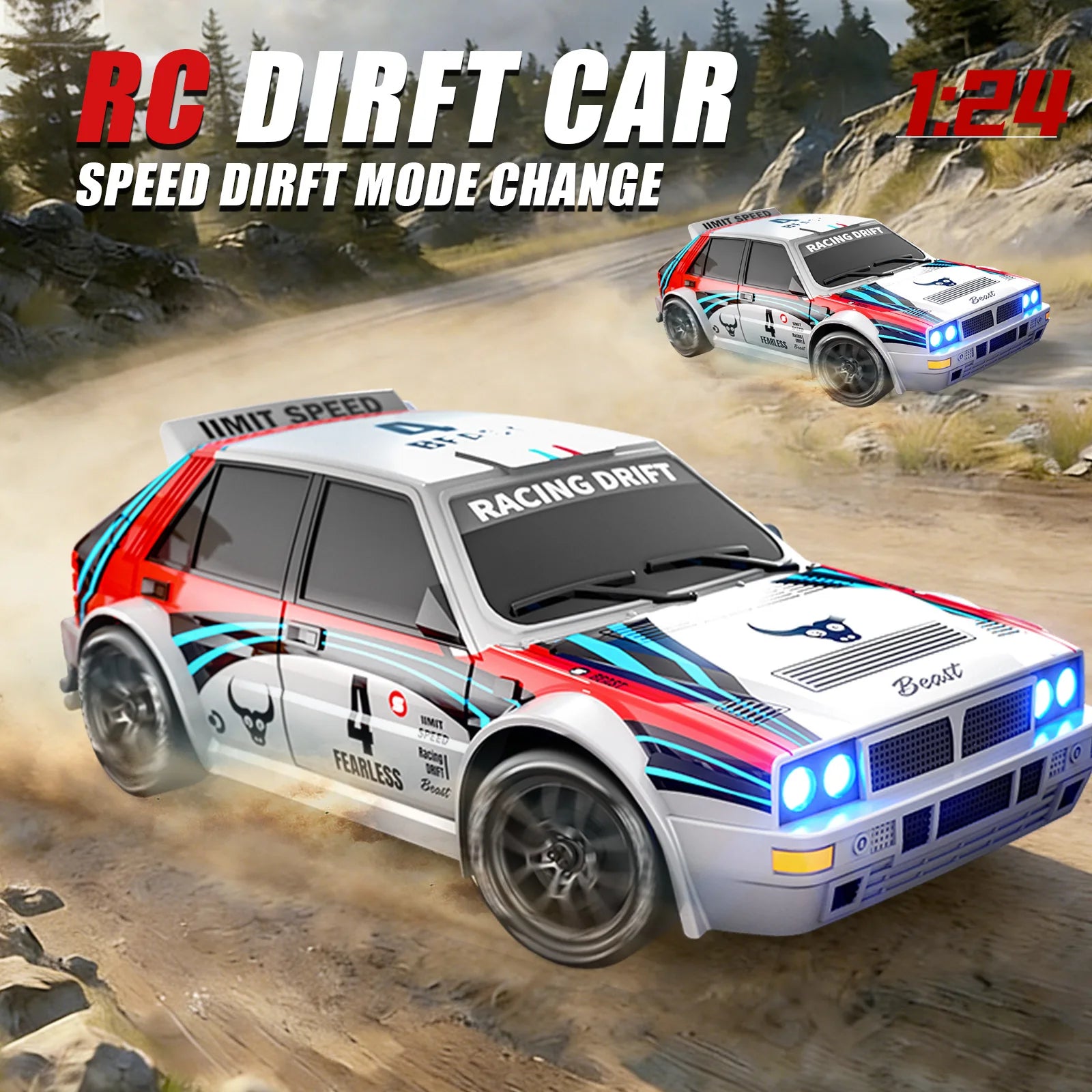 ZLL SG204 PRO Mini RC Car 1/24 2.4G 4WD RC Drift Car With LED Light Remote Control High Speed On-Road Racing Vehicle