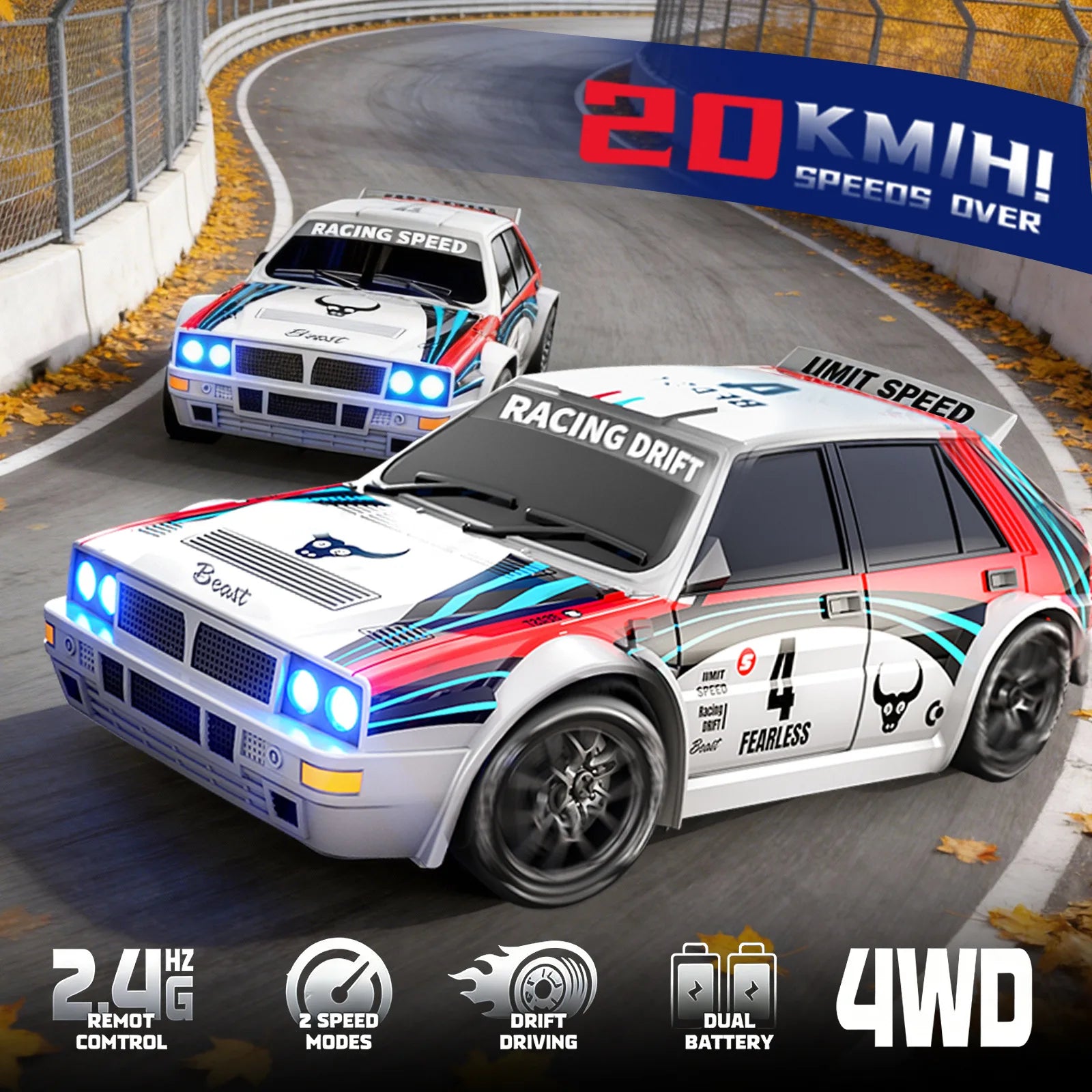 ZLL SG204 PRO Mini RC Car 1/24 2.4G 4WD RC Drift Car With LED Light Remote Control High Speed On-Road Racing Vehicle