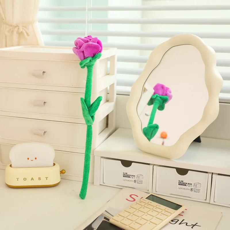 MERLOCOOL Colorful Simulation Smiling Sunflower Rose Plush Toy Plants Fabric Flower Bouquet Curtain Party Home Decoration PP