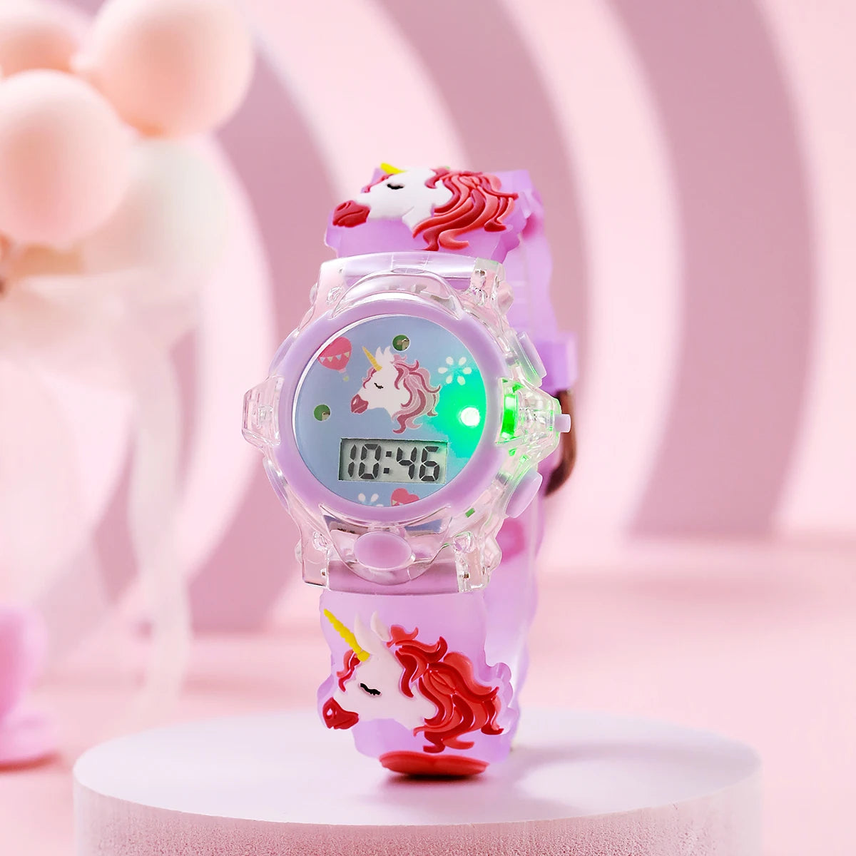 USA Stock Light Luminous Children Toy Watches 3D Unicorn Colorful for Boys Girls Clock Holiday Birthday Gift 7-9 Days Delivery
