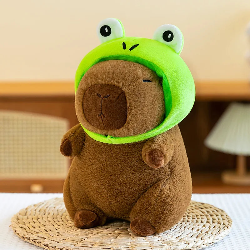 8Inch Cartoon Animal Capybara Stuffed Plush Toys PP Cotton Comforter Factory Wholesale Claw Machine Stall Display