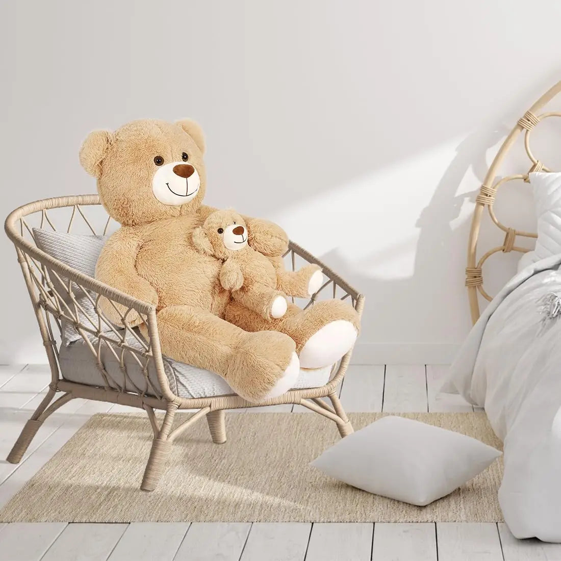 PP Cotton Filling Super Soft Giant Cute Teddy Bear Stuffed Animal Big Size Mama Bear Plush Toys Doll With Baby Teddy Bear