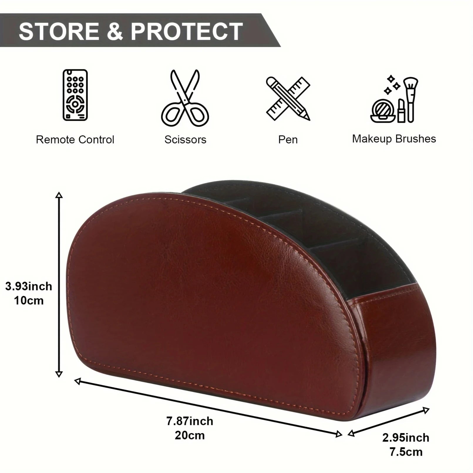 Remote Control Holder with 5 Compartments Remote Control Box for Desktop Storage Media Player Heater Controllers