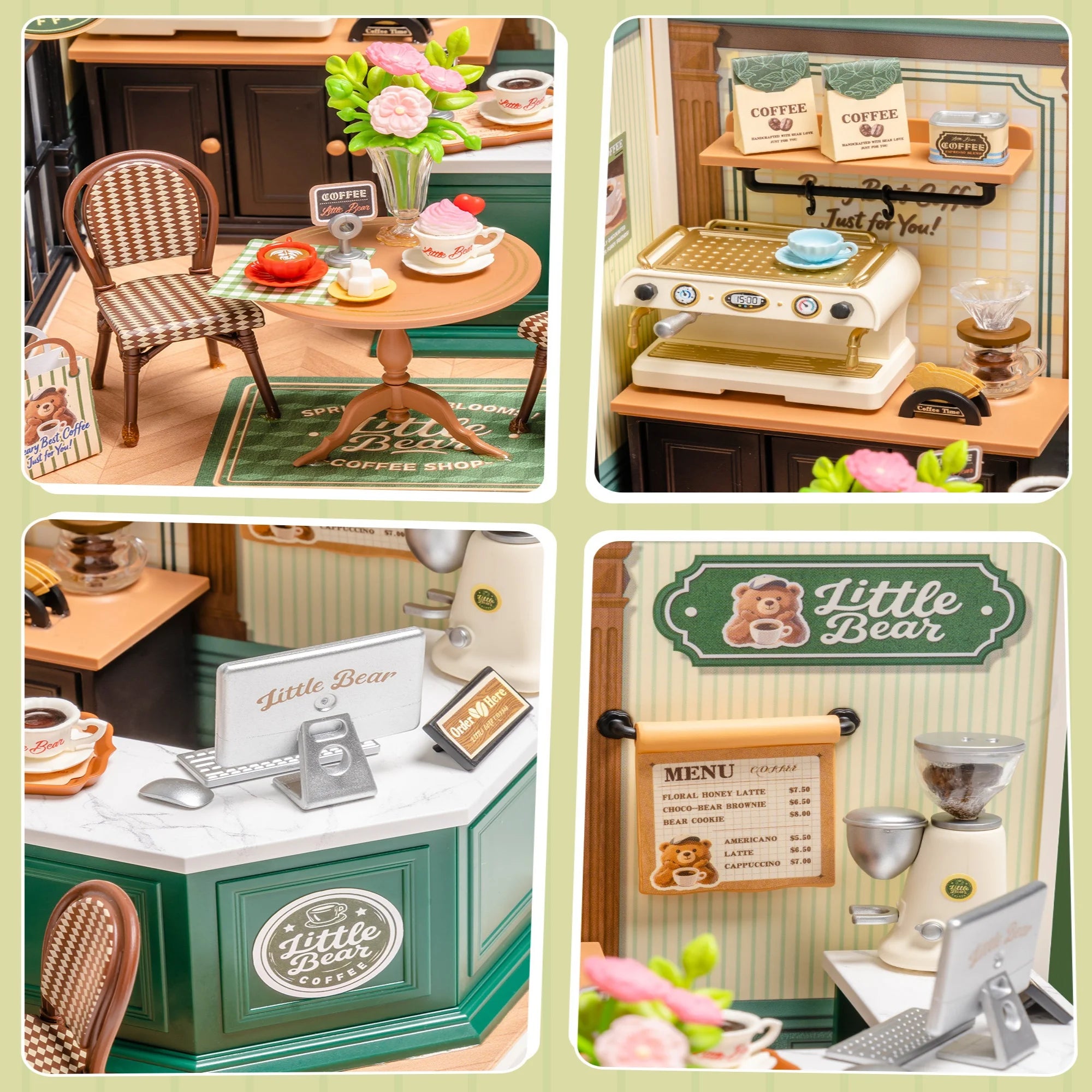 Rolife DIY Miniature House Kit Super Creator Serious Perfect Romance Café Dollhouse 3D Puzzle Model Building Kit Home Desk Decor
