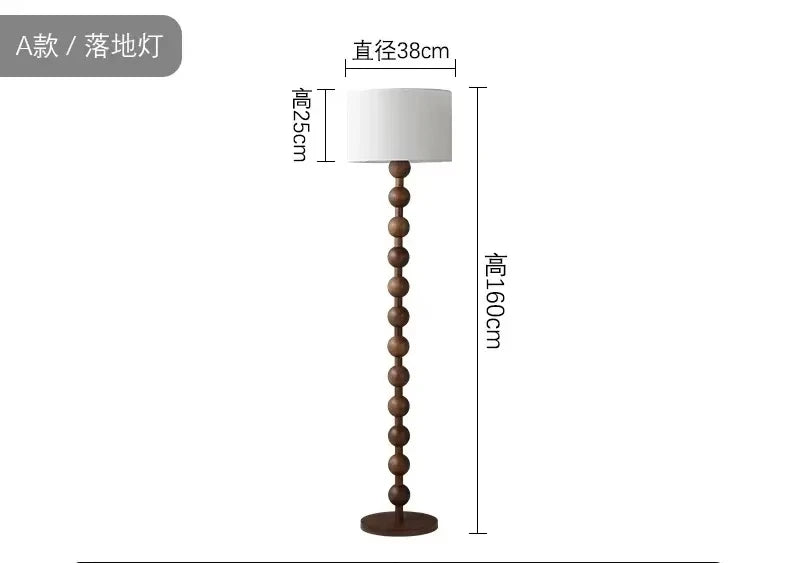 Vintage Floor Lamp Art Led Fabric Wood Vertical Light for Living Room Bedroom Bedside Sofa Light Hotel Japanese Room Decor Lamp