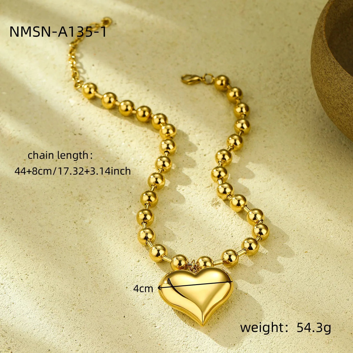 Exaggerated Atmosphere, Personality, Fashion, Big Five-pointed Star Love, Stainless Steel Necklace, New Popular and Non-fading