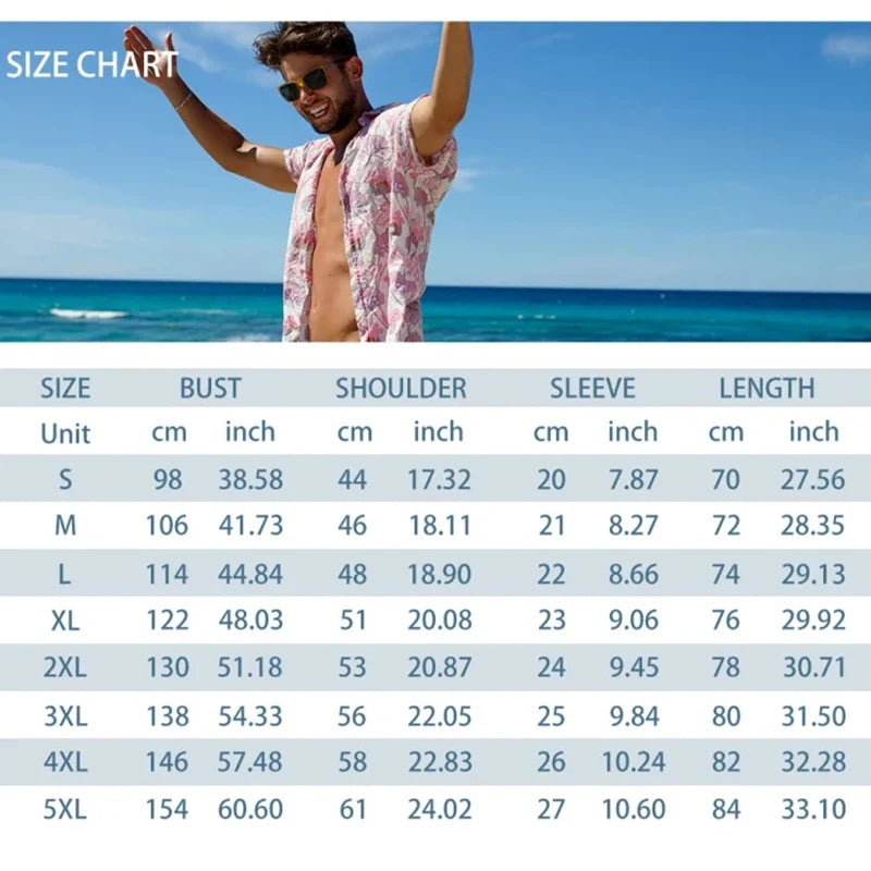 Men's Hawaiian Beach Vacation Shirt Men's Short Sleeve Shorts Set Textured Printed Men's 2-Piece Casual Ventilated Men's Set