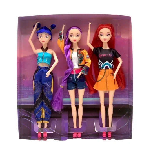 *#NEW Doll Toys Kpop Demon Hunters Action Figure Toy Rumi Mira Zoey Beautiful Princess Baby Girl Dolls Plastic DIY Toy for Girls