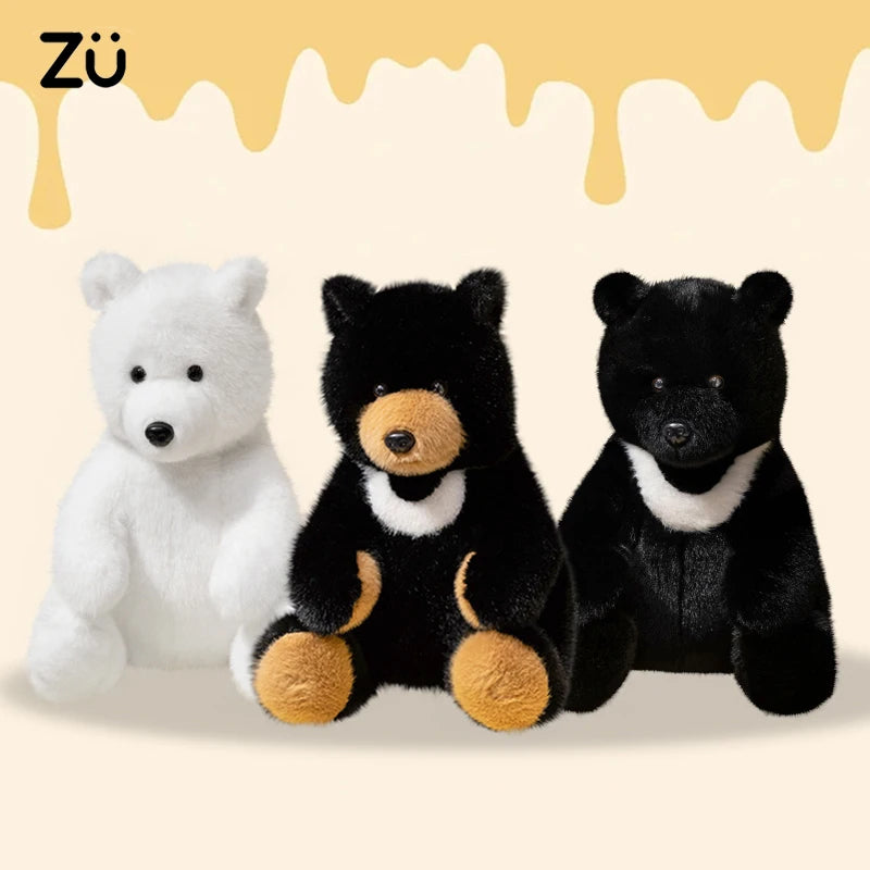 Cute Stuffed Animal Asian Black Bear Plush Toy Cute Big Bear Hug Pillow Soft Stuffed Toys Xmas Birthday Gift For Girl